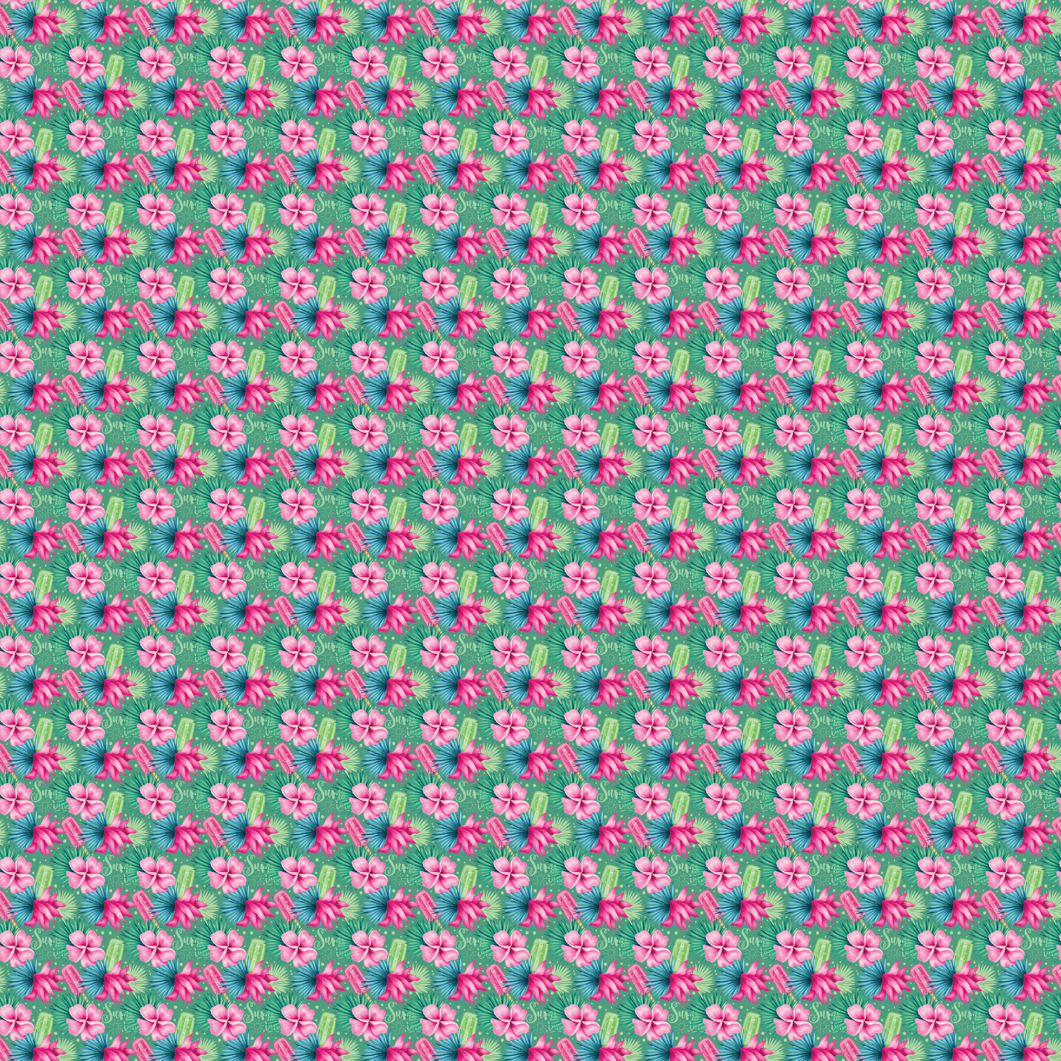 Aloha Popsicles Pattern Acrylic Sheets - CMB Pattern Acrylic